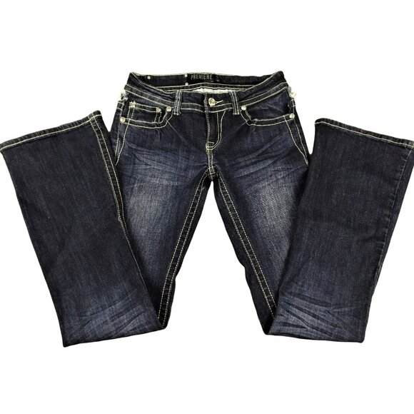 Rue 21 Jeans Womans Premiere Bling Back Pockets Size S / R4   JH1032 - Picture 3 of 4